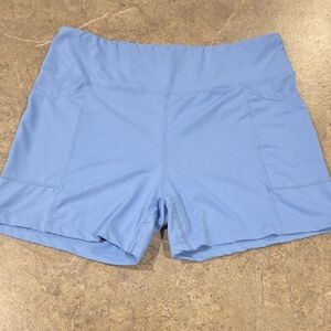 (J45) Pro Player Women's Light Blue Athletic Shorts Sz L